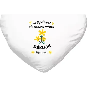 Polštář Polštář srdce 40x35 cm Za trpělivost při online výuce