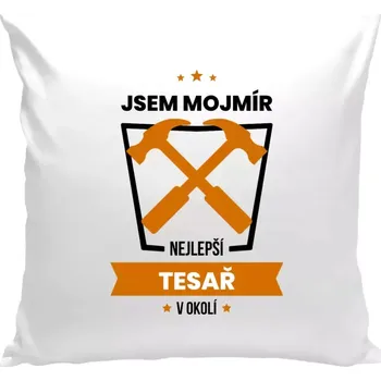 Polštář Polštář bílý 40x40 cm Nejlepší v okolí - tesař