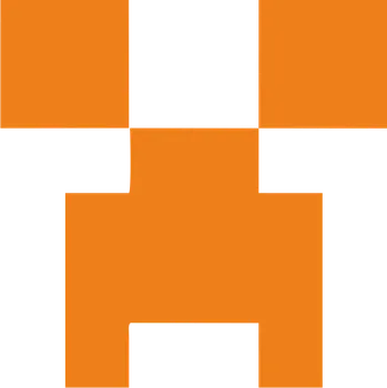 ON-DESIGN Potisk MINECRAFT 3 Barva: fluorescenční oranžová, Velikost motivu: 8 cm