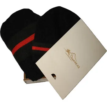 Čepice Duuree.cz Dárkový set Harel čepice a šála 100% kašmír Barva: Tmavě modrá a červená