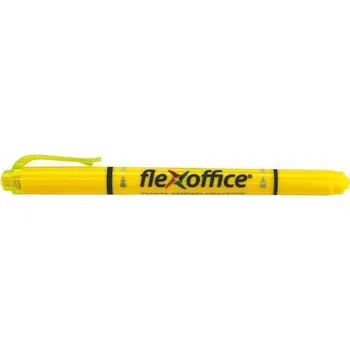 Zvýrazňovač FLEXOFFICE Zvýrazňovač HL01, žlutá, 1,0/4,0 mm, oboustranný, FLEXOFFICE ,balení 12 ks 95034