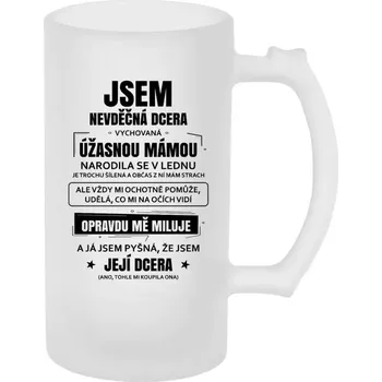 Sklenice Půllitr pro dceru - Mámina nevděčná dcera - matný