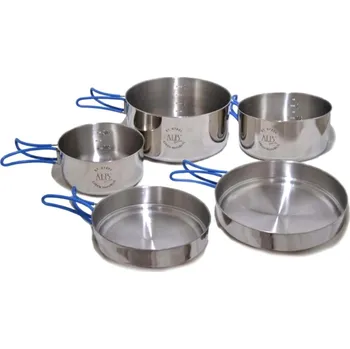Kempingové nádobí ALB forming Nerezová sada nádobí EVEREST, 5-dílná