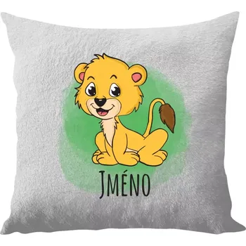 Polštář Polštář bílý 40x40 cm - dlouhý chlup Lvíček