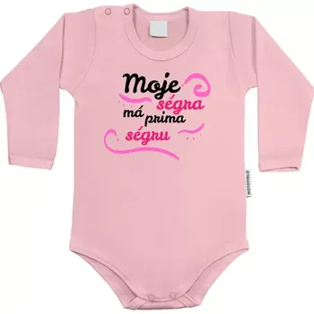 Kojenecký body Dětské body s dlouhým rukávem Moje ségra má prima ségru