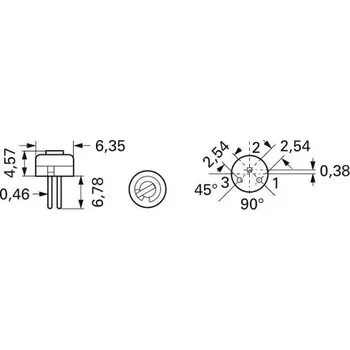 Potenciometr Bourns 3329H-1-104LF cermetový trimr lineární 0.5 W 100 kΩ 240 ° 260 ° 1 ks