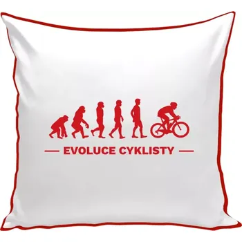 Polštář Polštář barevný 32x32 cm Evoluce - cyklista