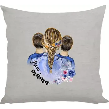 Polštář Polštář pro maminku - Jsem máma - dva kluci - 40 × 40 cm