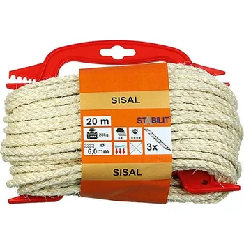 Lano Stabilit Sisalové lano, ø 6 mm × 20 m 596080