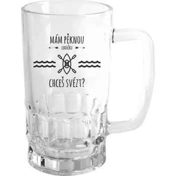 Sklenice Půllitr skleněný Mám pěknou lodičku, chceš svézt?