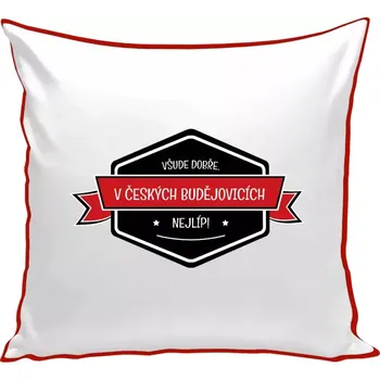 Polštář Polštář barevný 32x32 cm Všude dobře v... nejlíp