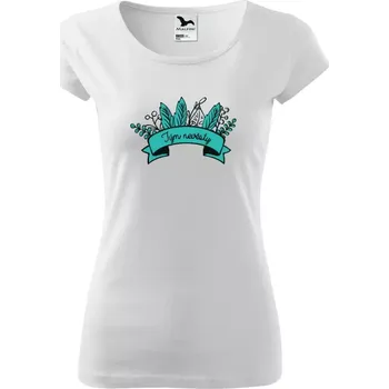 Dámské tričko Dámské tričko Malfini Pure Tým nevěsty - zelené lupeny