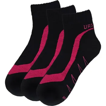 Dámské ponožky Ponožky se stříbrem sportovní růžové 3 páry Velikost: 37/38