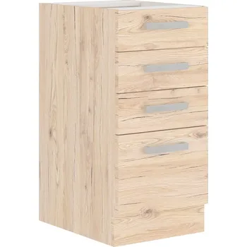 Kuchyňská linka BETRIA, skříňka dolní 40 D 4S BB, dub bordeaux + vyzvednutí ZDARMA