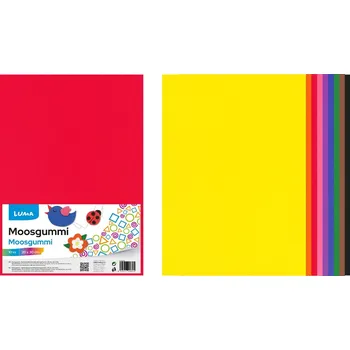 Moosgummi Luma A4, mix 10ks