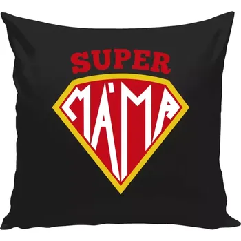 Polštář Polštář černý 40x40 cm Supermáma