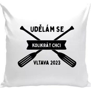 Polštář Polštář bílý 40x40 cm Udělám se kolikrát chci