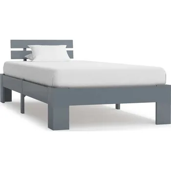 Postel vidaXL Rám postele masivní borové dřevo 100 x 200 cm [283155] Barva: Šedá