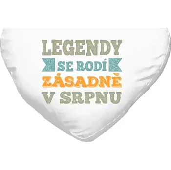 Polštář Polštář srdce 40x35 cm Legendy se rodí zásadně v...
