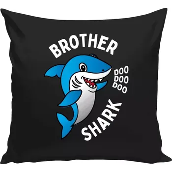 Polštář Polštář černý 40x40 cm Brother Shark
