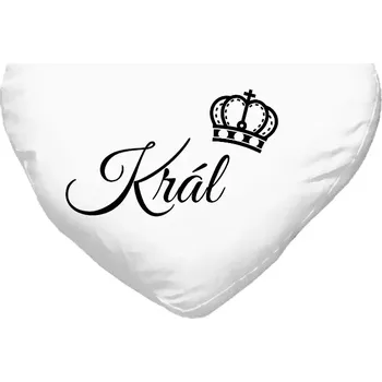 Polštář Polštář srdce 40x35 cm Král