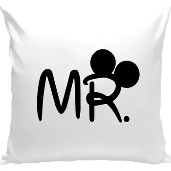 Polštář Polštář bílý 40x40 cm Mr. Mouse