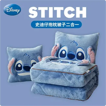 Polštář Disney Sametově jemný polštářek (deka) 2v1 s pohádkovým motivem (2 velikosti, různé vzory) Varianta: A Stitch, Velikost: polštář 50x50 cm (deka 145x190 cm)