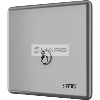 Splachovací tlačítko Sanela Splachovač WC SLW 01P s piezo tlačítkem, 24V DC, nerez, 14015