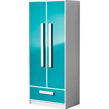 Šatní skříň Domel Šatní skříň Guliver NR01 Barva úchytů: Bílá, Barva dvířka: Ružová