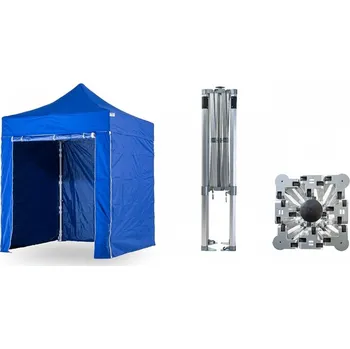 Zahradní stan Nůžkový párty stan 2x2 m TENTino BIG HEXAGON Barva opláštění: 8A - MODRÁ