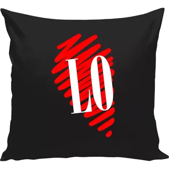 Polštář Polštář černý 40x40 cm Srdce LOVE - LO