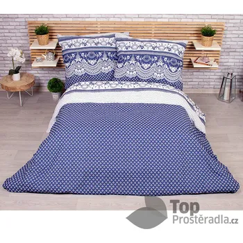 Povlečení Francouzské povlečení 220x200+2x70x90 Canzone blue