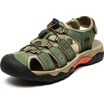Dámské sandále Pánské sportovní a turistické sandály s pásky Barva: Zelená, Velikost: 46