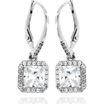 Náušnice Zlatnictví U Kostela Zlaté visací náušnice s bílými zirkony 41282 322260439