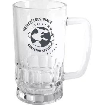 Sklenice Půllitr skleněný Nejhezčí destinace