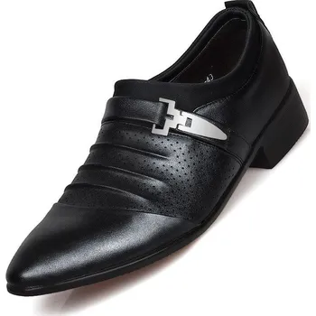 Pánské mokasíny Pánské business boty do kanceláře GOHOO G232 Barva: Černá, Velikost: 46