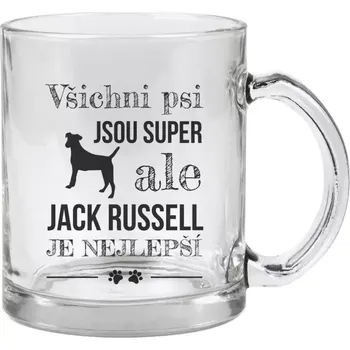 Hrnek 330 ml - skleněný Jack Russel je nejlepší