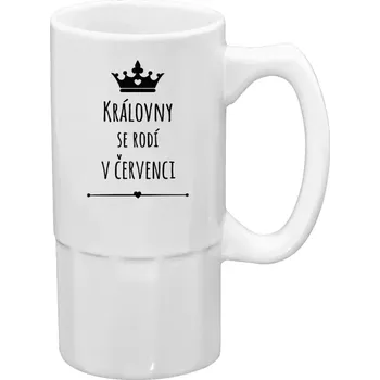 Sklenice Narozeninový půllitr - Královny se rodí v ... - 500 ml