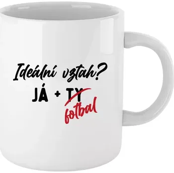 Hrnek pro páry - Ideální vztah - bílý 330 ml