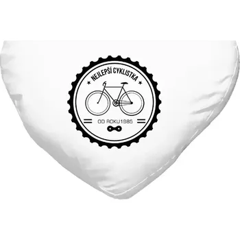 Polštář Polštář srdce 40x35 cm Nejlepší cyklistka od roku