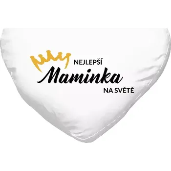 Polštář Polštář srdce 40x35 cm Nejlepší maminka na světě - korunka