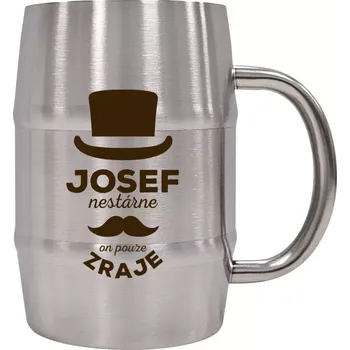 Sklenice Nerezový chladicí půllitr Jméno nestárne, on pouze zraje