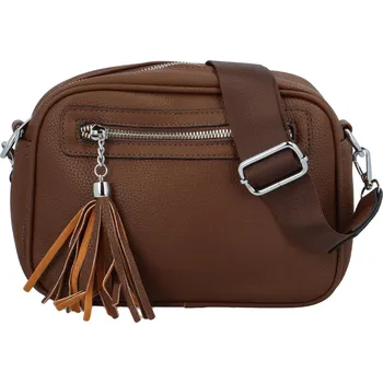 Kabelka Trendy dámská koženková crossbody kabelka Herbiana, coffee