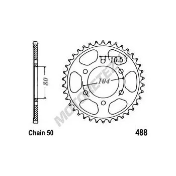 Řetězová sada pro motocykl Rozeta KAWASAKI ZXR 750 R K1 (ZX) (91-92) rok 91-92