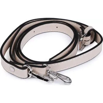 Popruh na kabelku ecru/nikl (šířka 15mm, délka 108-124cm)