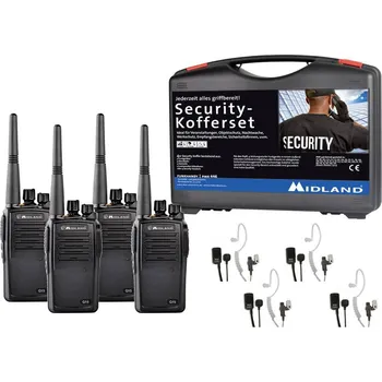 Vysílačka Midland G15 Pro NC PMR 4er Security-Koffer C1127.S4 PMR radiostanice sada 4 ks