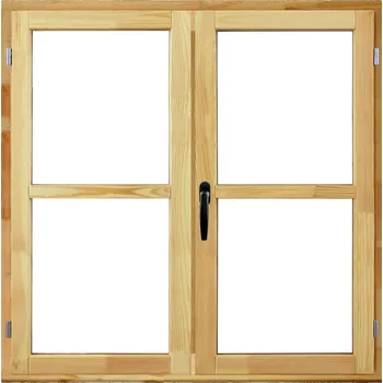 Okno TREND Dřevěné okno O2, P, 120 × 120 cm, dvojsklo, pravé, borovice