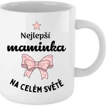 Hrnek 330 ml - bílý Nejlepší maminka na celém světě - mašlička