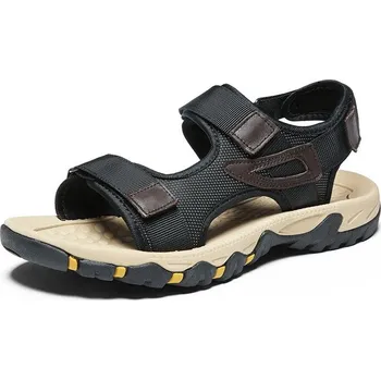Dámské sandále Pánské letní outdoorové boty páskové sandály suchý zip Barva: Černá, Velikost: 42