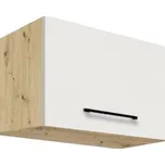 Fadome Horní nízká kuchyňská skříňka Infinity 35G-50 Barevné provedení: Infinity - latte lesk, wood, Zvolte kování: Basic GTV, Zvolte korpus: Dub artisan